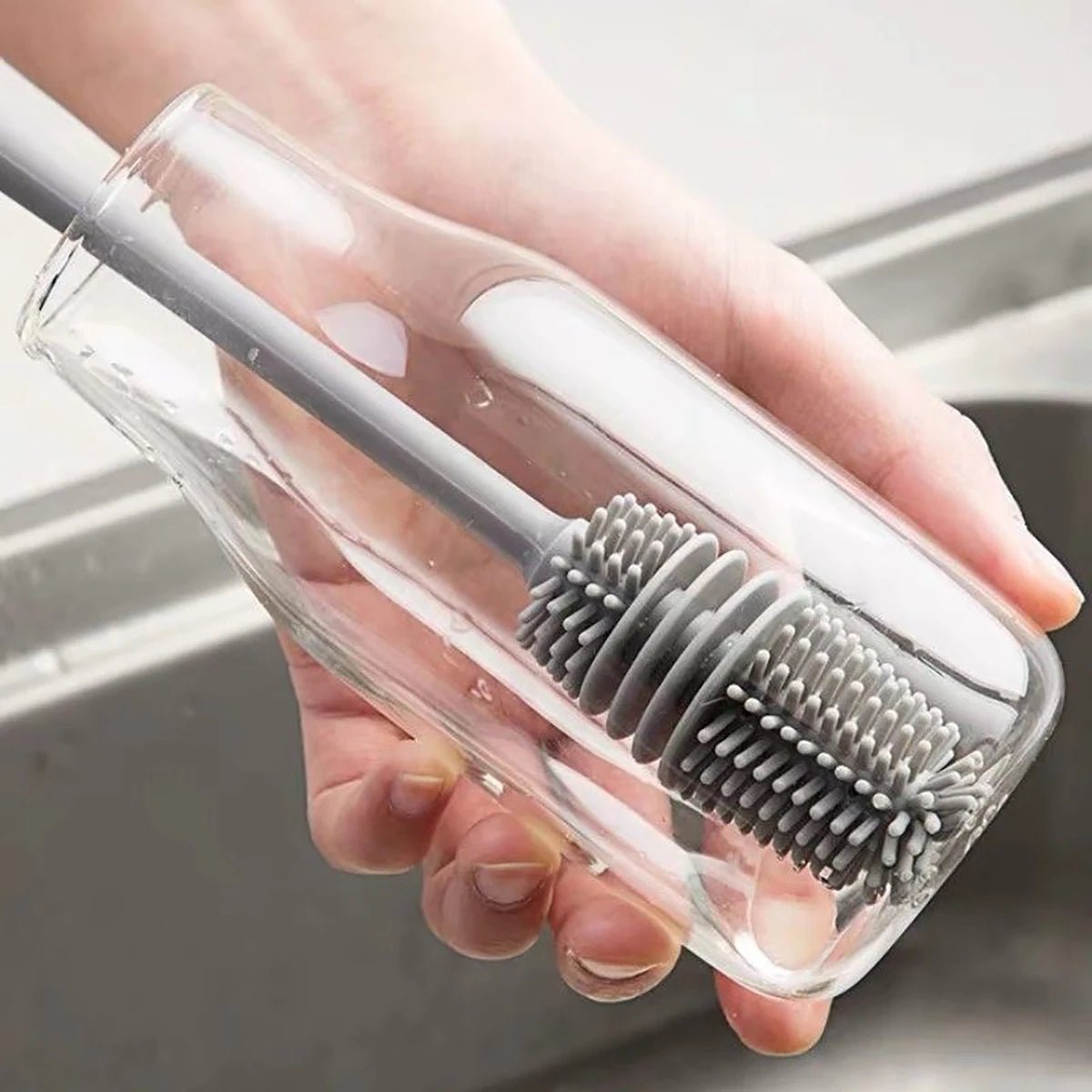 Brosse nettoyage bouteilles 360° | BRUSH CLEAN™ - Bouticuisine