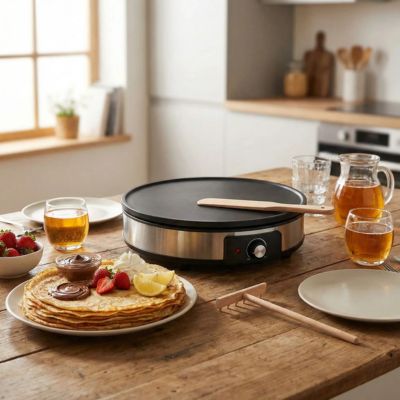 Crepiere | ElectriCrepe™ L'Art de la Crêpe Parfaite - Bouticuisine