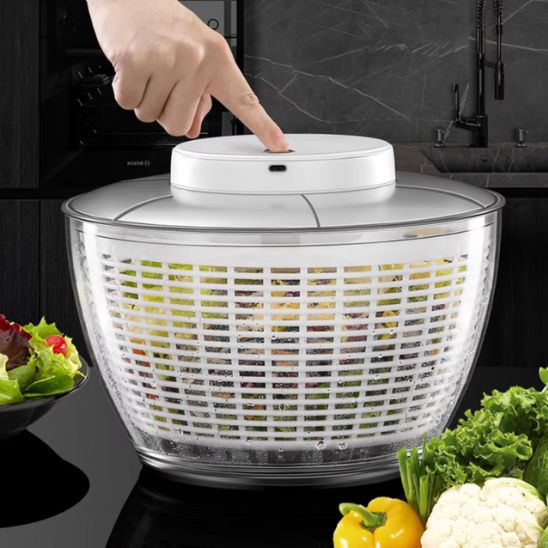 Essoreuse à Salade | VEGETAL ELECTRIC™ Sans Effort en Gagnant du Temps - Bouticuisine