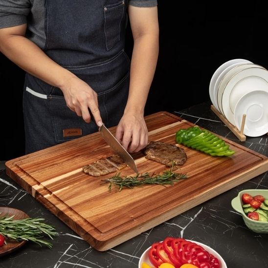 PLANCHE A DECOUPER | WOODEN CUTTING™ Durabilité, Praticité, Sécurité - Bouticuisine