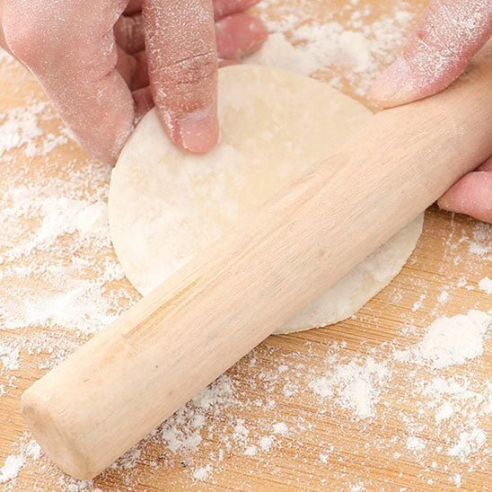 Rouleau à Patisserie | ROLLER PASTRY™ Bois Naturel Haute Qualité - Bouticuisine