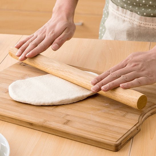Rouleau à Patisserie | ROLLER PASTRY™ Bois Naturel Haute Qualité - Bouticuisine