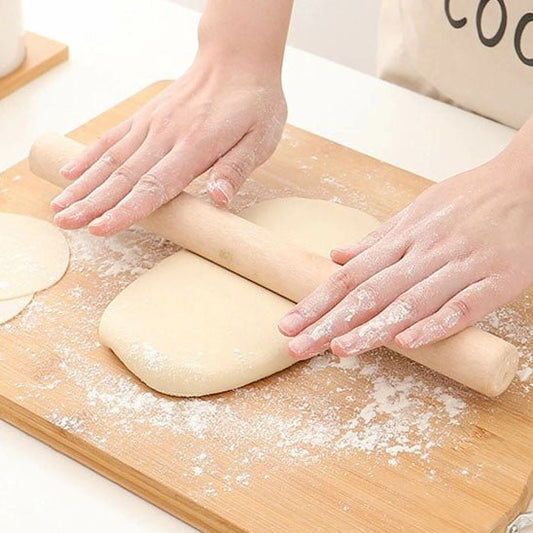 Rouleau à Patisserie | ROLLER PASTRY™ Bois Naturel Haute Qualité - Bouticuisine
